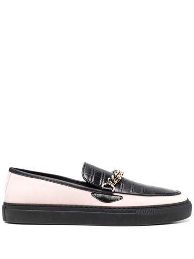 Shop Human Recreational Services Chain-link Detail Loafers In Rosa