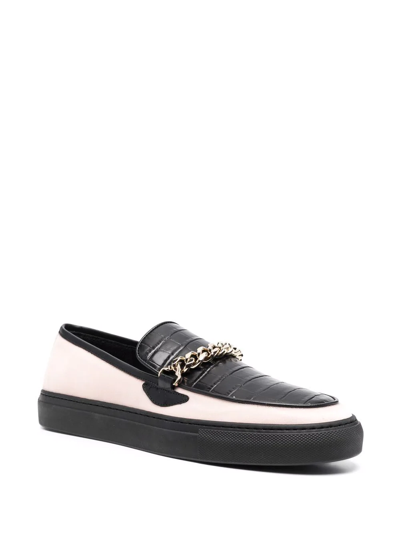 Shop Human Recreational Services Chain-link Detail Loafers In Rosa