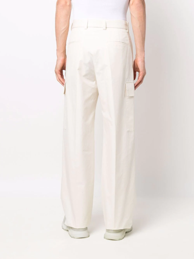 Shop Jil Sander Side Cargo-pocket Trousers In Nude