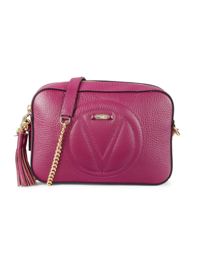 Shop Valentino By Mario Valentino Women's Babette Tassel Leather Crossbody Bag In Magenta