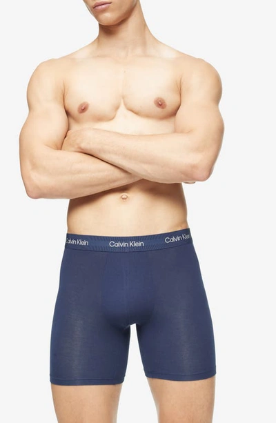 Shop Calvin Klein Ultra-soft Modern Stretch Modal Boxer Briefs In Vn7 Blue Shadow