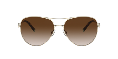 Shop Tiffany & Co . Woman Sunglasses Tf3083b In Brown Gradient