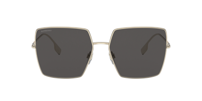 Burberry Womens Gold Be3133 Daphne Square-frame Metal Sunglasses In Dark Grey