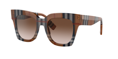 Burberry Kitty Be4364 396713 Butterfly Sunglasses In Brown Gradient