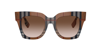 Burberry Kitty Be4364 396713 Butterfly Sunglasses In Brown Gradient