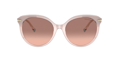 Shop Tiffany & Co . Woman Sunglass Tf4189b In Pink Gradient Dark Brown