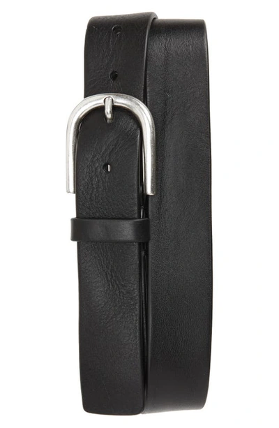 To Boot New York Men's Burnished Buckle Leather Belt In Florida Black