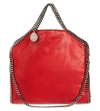 Stella Mccartney Mini 'falabella Shaggy Deer' Crossbody Bag In Cherry Red