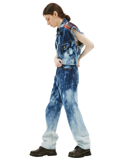 Shop Doublet Recycle Punk Jeans In Blue