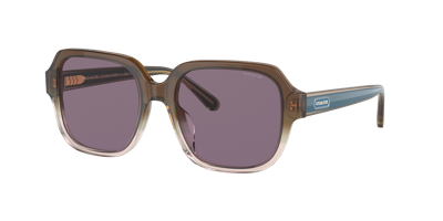 Shop Coach Woman Sunglass Hc8335u C7989 In Violet Solid