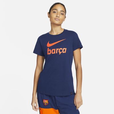 Nike Women's Fc Barcelona Soccer T-shirt In Blue | ModeSens