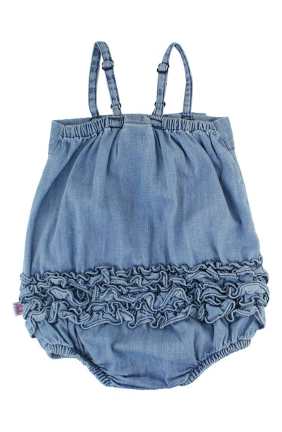 Rufflebutts Denim Bubble Romper In Denim