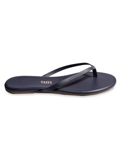 Shop Tkees Women's Leather Thong Sandals In Twilight