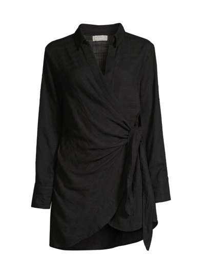 Shop L*space Women's Daydream Wrap-front Tunic In Black
