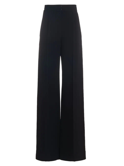 Shop Another Tomorrow Women's Doppio Wide-leg Trousers In Black