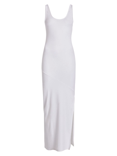 Shop Another Tomorrow Women's Core Sleeveless Jersey Knit Midi-dress In White
