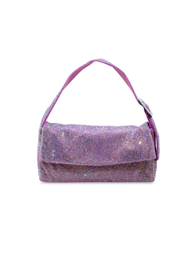 Shop Benedetta Bruzziches Women's Large Vitty Metallic Mesh Shoulder Bag In Purple