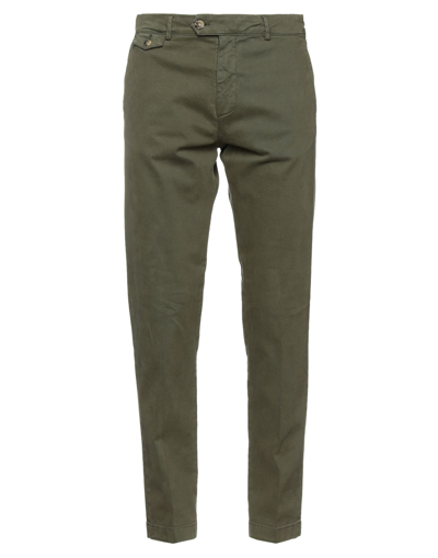 Shop Cruna Man Pants Military Green Size 30 Cotton, Elastane