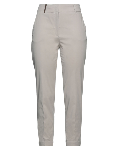 Shop Accuà By Psr Woman Cropped Pants Grey Size 6 Cotton, Elastane