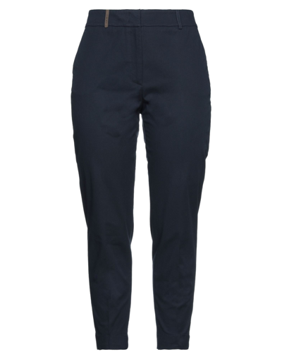 Shop Accuà By Psr Woman Cropped Pants Midnight Blue Size 4 Cotton, Elastane