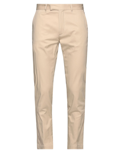 Shop Mauro Grifoni Grifoni Man Pants Beige Size 40 Cotton, Elastane