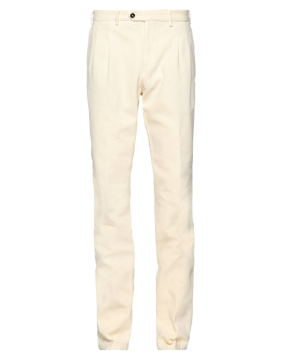 Shop Drumohr Man Pants Ivory Size 42 Cotton, Wool In White