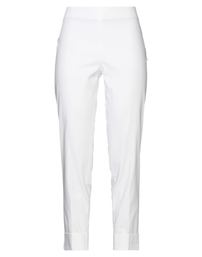 Shop Accuà By Psr Woman Pants White Size 6 Cotton, Elastane