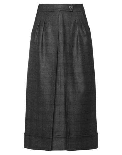 Shop Abseits Midi Skirts In Steel Grey
