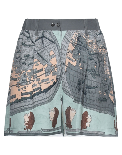 Shop Santoni Edited By Marco Zanini Woman Shorts & Bermuda Shorts Grey Size 6 Viscose