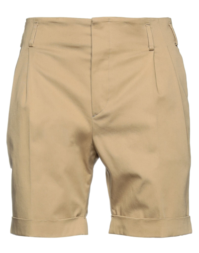 Shop Brian Dales Man Shorts & Bermuda Shorts Sand Size 38 Cotton, Elastane In Beige