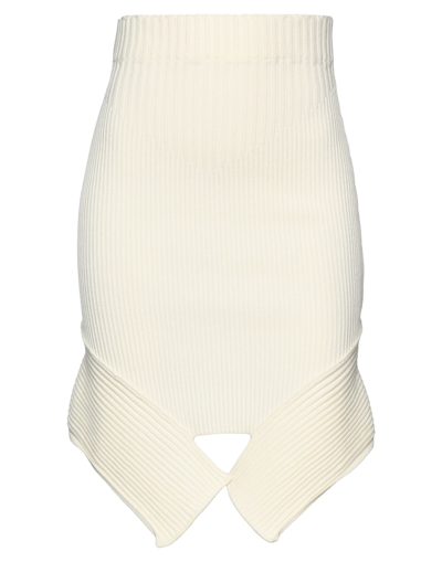 Shop Adamo Andrea Adamo Andreādamo Woman Mini Skirt Ivory Size Xs Viscose, Polyester, Polyamide, Elastane In White