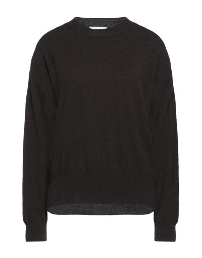 Shop Solotre Sweaters In Dark Brown