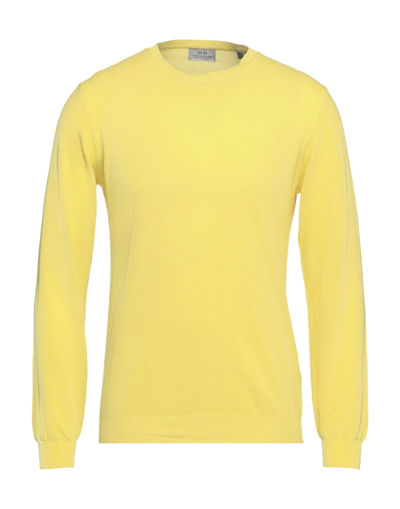 Shop Cc Collection Corneliani Man Sweater Yellow Size 40 Cotton