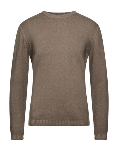 Shop Daniele Fiesoli Man Sweater Khaki Size Xxl Cashmere
