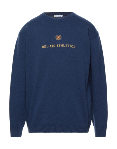 Shop Bel-air Athletics Man Sweater Midnight Blue Size Xxl Wool, Polyamide