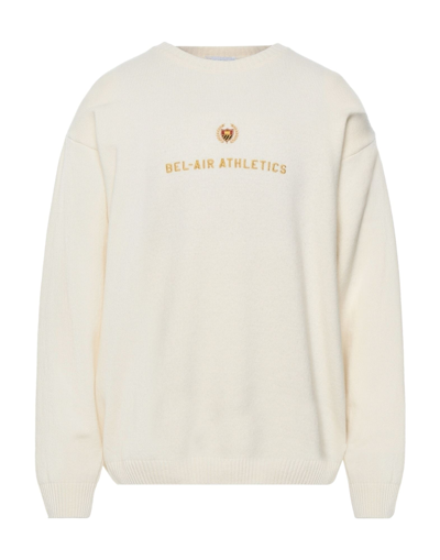 Shop Bel-air Athletics Man Sweater Ivory Size L Wool, Polyamide In White