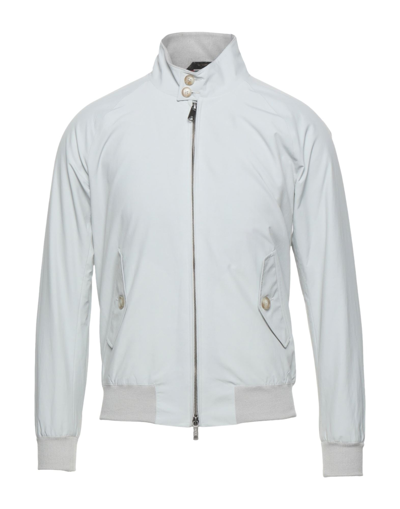 Shop Baracuta Man Jacket Light Grey Size 32 Cotton, Polyester
