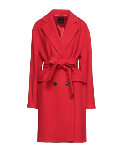 Shop Pinko Woman Coat Red Size 10 Virgin Wool, Polyamide