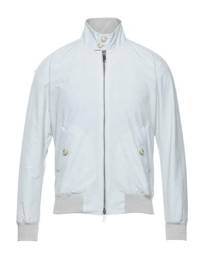 Shop Baracuta Man Jacket Light Grey Size 34 Cotton