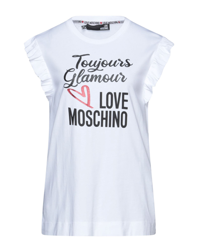 Shop Love Moschino Woman T-shirt White Size 8 Cotton