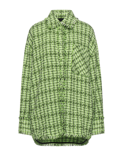 Shop Msgm Woman Shirt Acid Green Size 2 Cotton, Acrylic, Polyamide