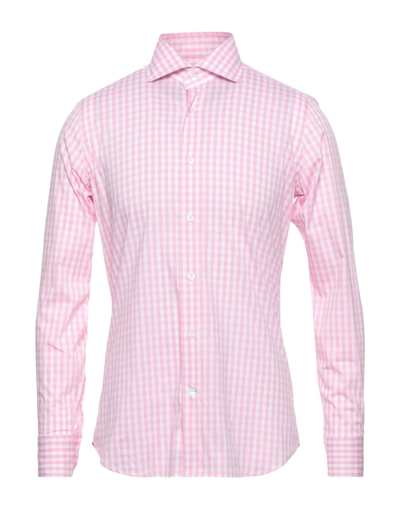 Shop Guglielminotti Man Shirt Pink Size 15 ¾ Cotton, Polyamide, Elastane