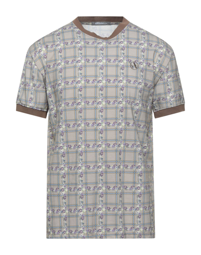 Shop Havana & Co. Man T-shirt Khaki Size Xxl Cotton In Beige