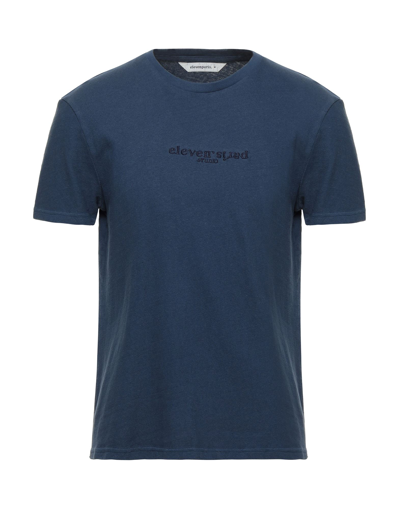 Shop Elevenparis Eleven Paris Man T-shirt Midnight Blue Size Xs Cotton