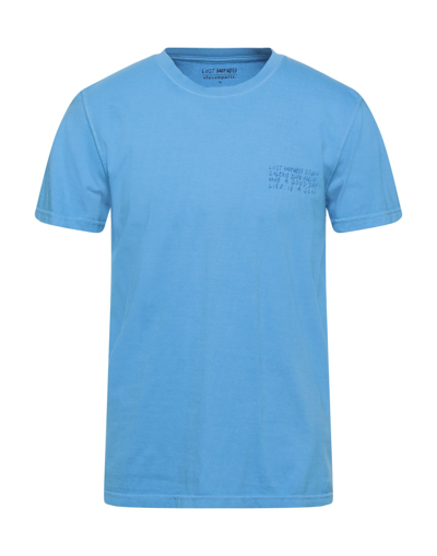 Shop Elevenparis Eleven Paris Man T-shirt Azure Size S Cotton In Blue