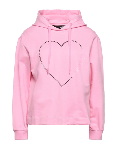 Shop Love Moschino Woman Sweatshirt Pink Size 2 Cotton, Elastane