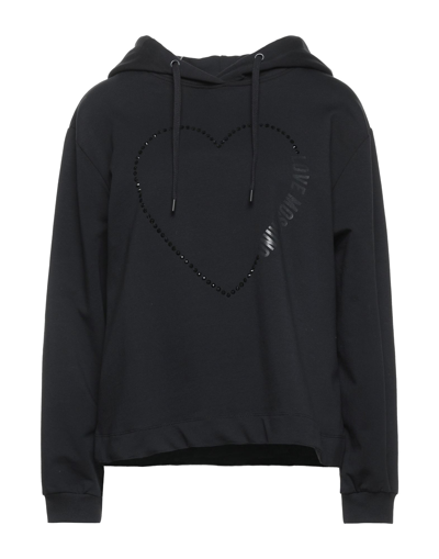 Shop Love Moschino Woman Sweatshirt Black Size 4 Cotton, Elastane