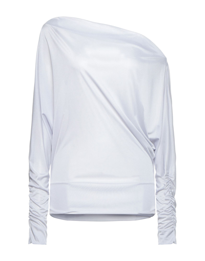 Shop Missoni Woman T-shirt Light Grey Size 6 Polyester, Viscose