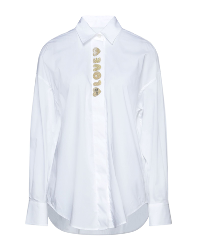 Shop Love Moschino Woman Shirt White Size 8 Cotton, Elastane
