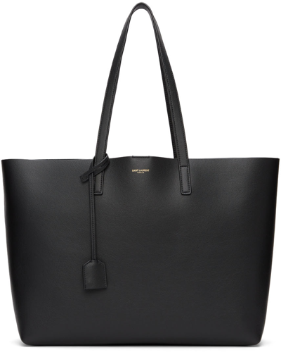 Shop Saint Laurent Black Shopping Tote In 1000 Black